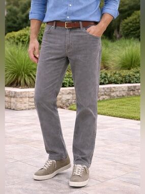 J.Crew Slim Straight Corduroy Pants Gray 32x30 Casual Men’s